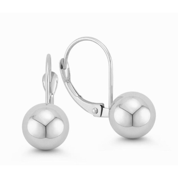 Jewelry Silver Ball Leverback Earrings Poshmark